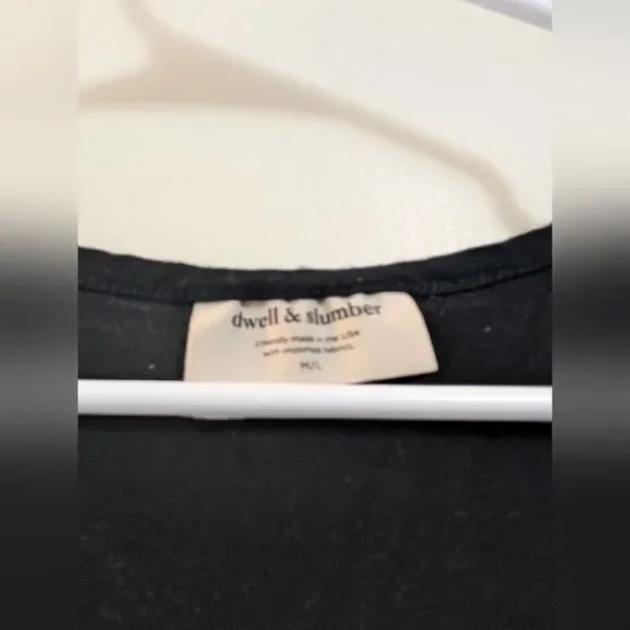 Dwell & Slumber Ribbed Ebony Cocoon Maternity Nursing Dress Size M/L Black - Picture 3 of 4